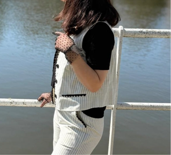 Gilet écru