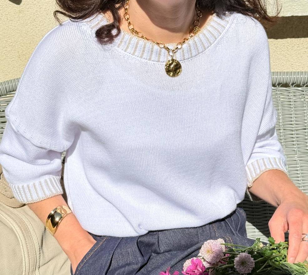 Pull blanc