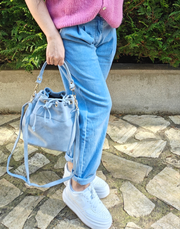 Jean Mom bleu