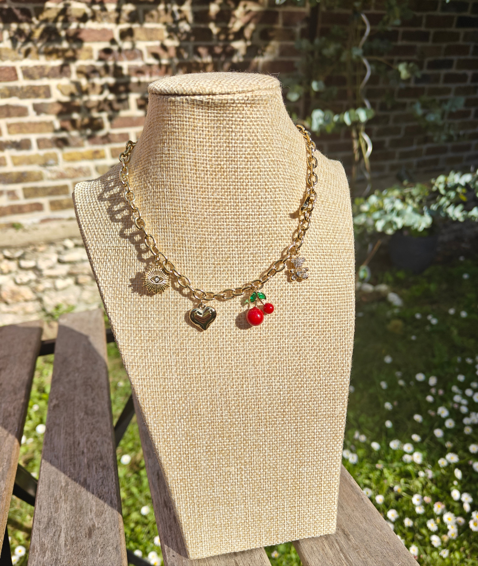 Collier "Douce cerise"