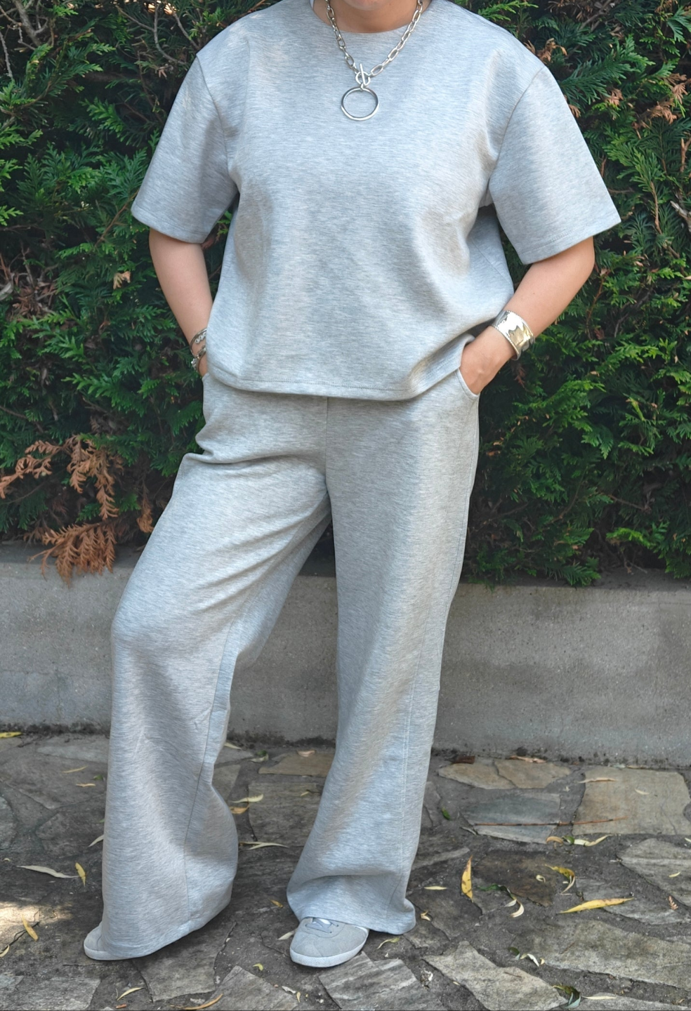 Ensemble jogging gris clair