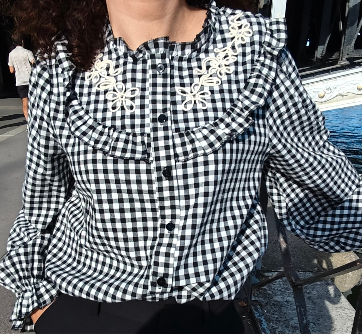 Chemise à carreaux noir & blanc