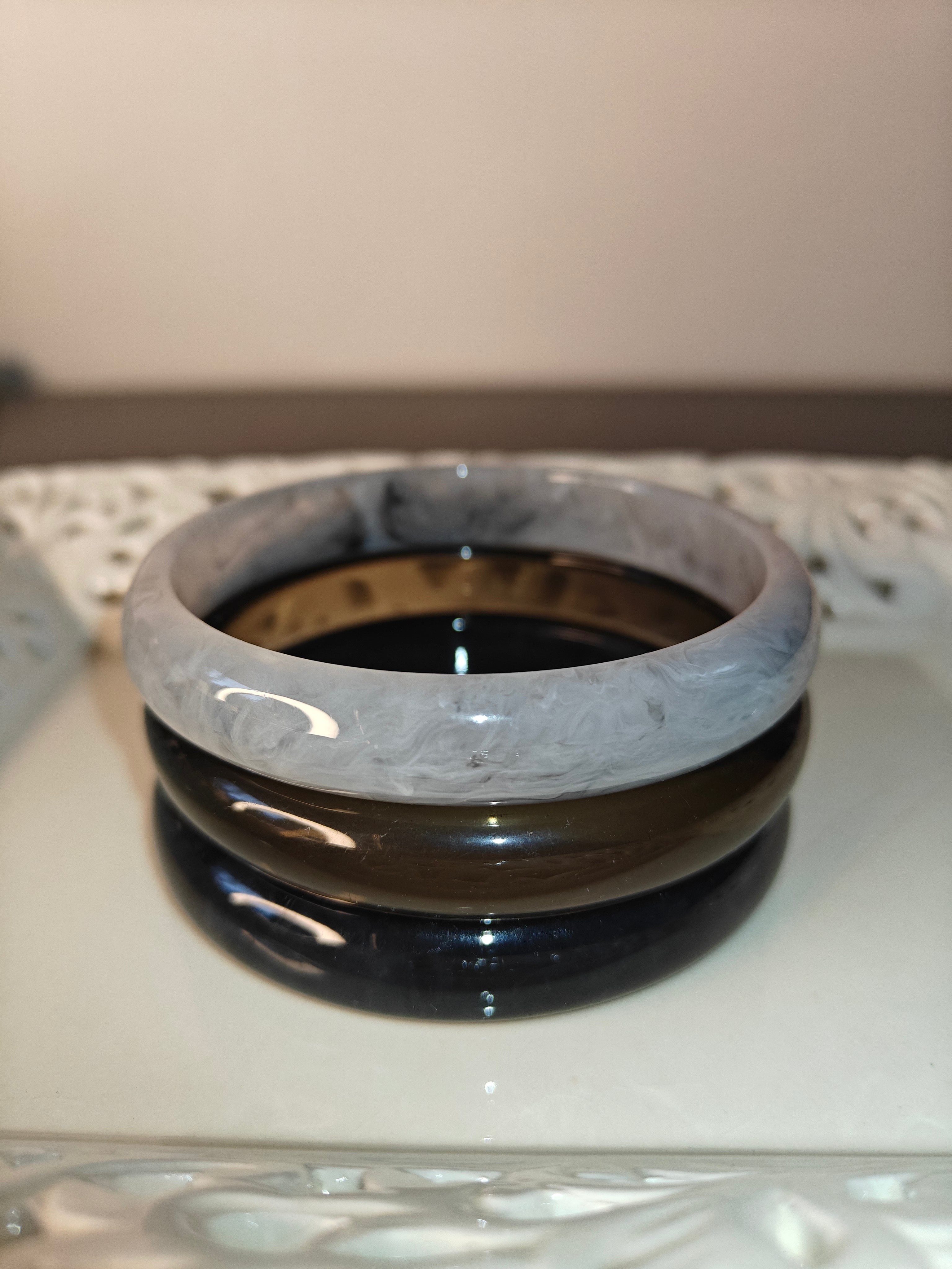 Lot de 3 bracelets effet marbré