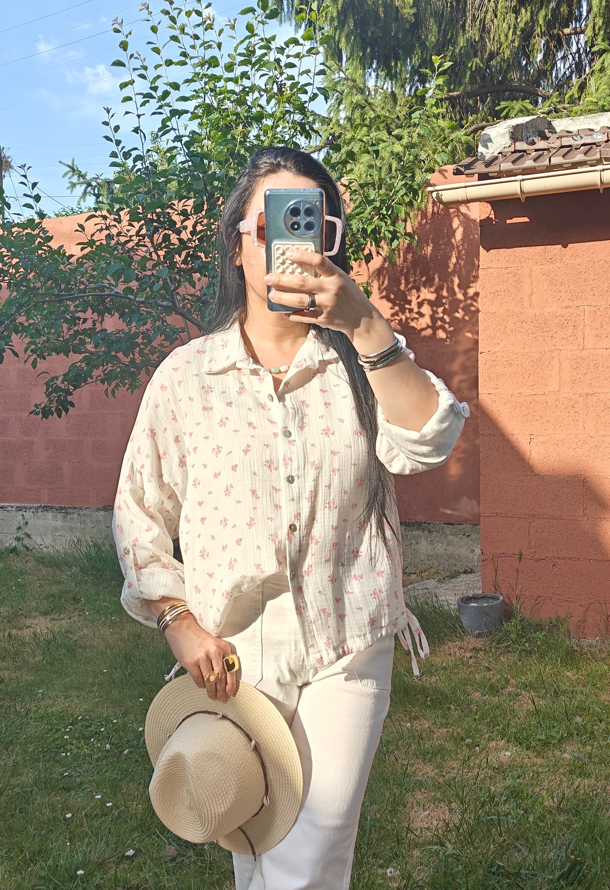 Chemise Légère en Gaze de Coton 100%