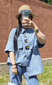 Chemise en jean oversize