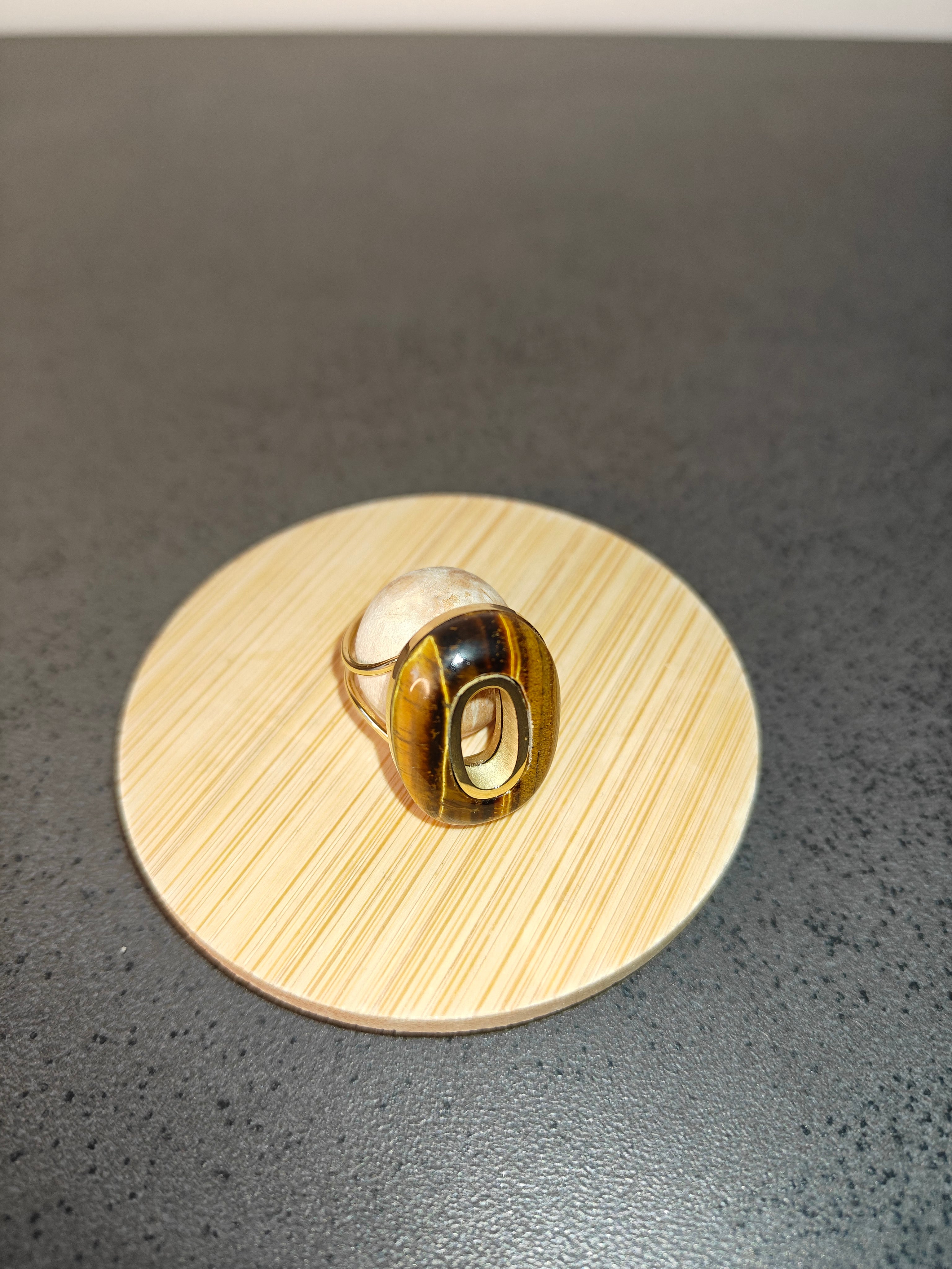 Bague éclipse marron