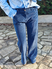 Pantalon en velours marine