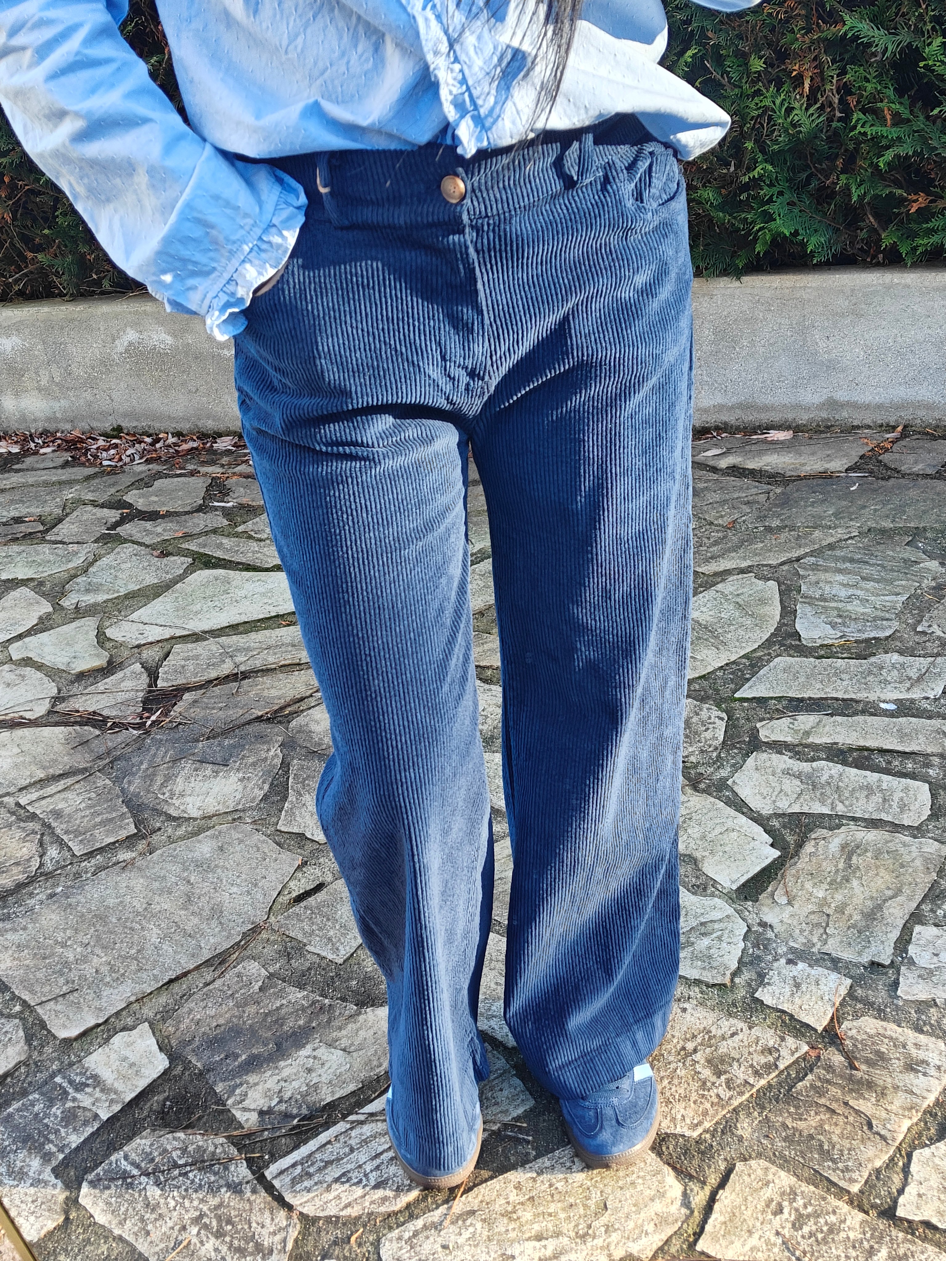 Pantalon en velours marine