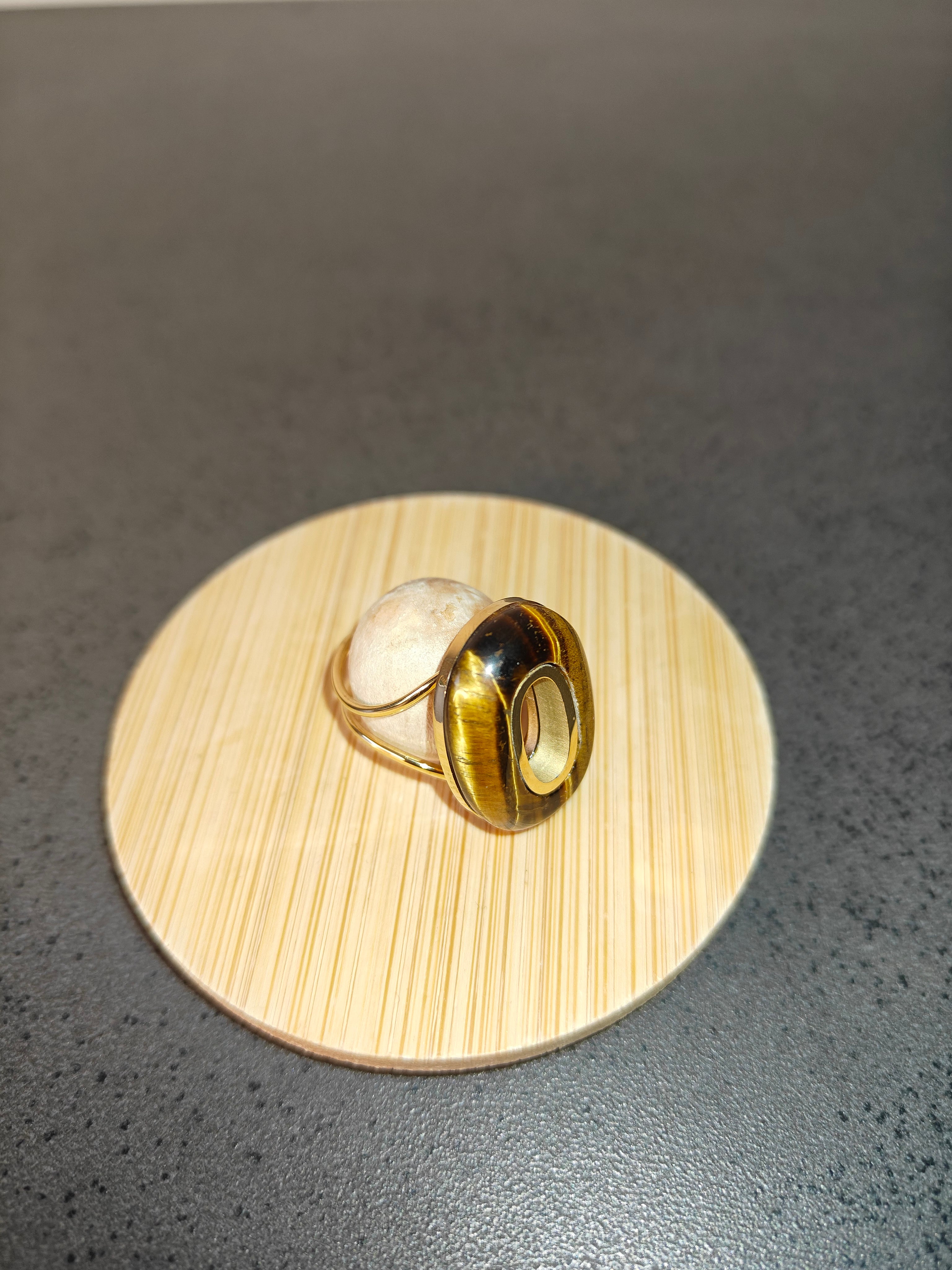 Bague éclipse marron