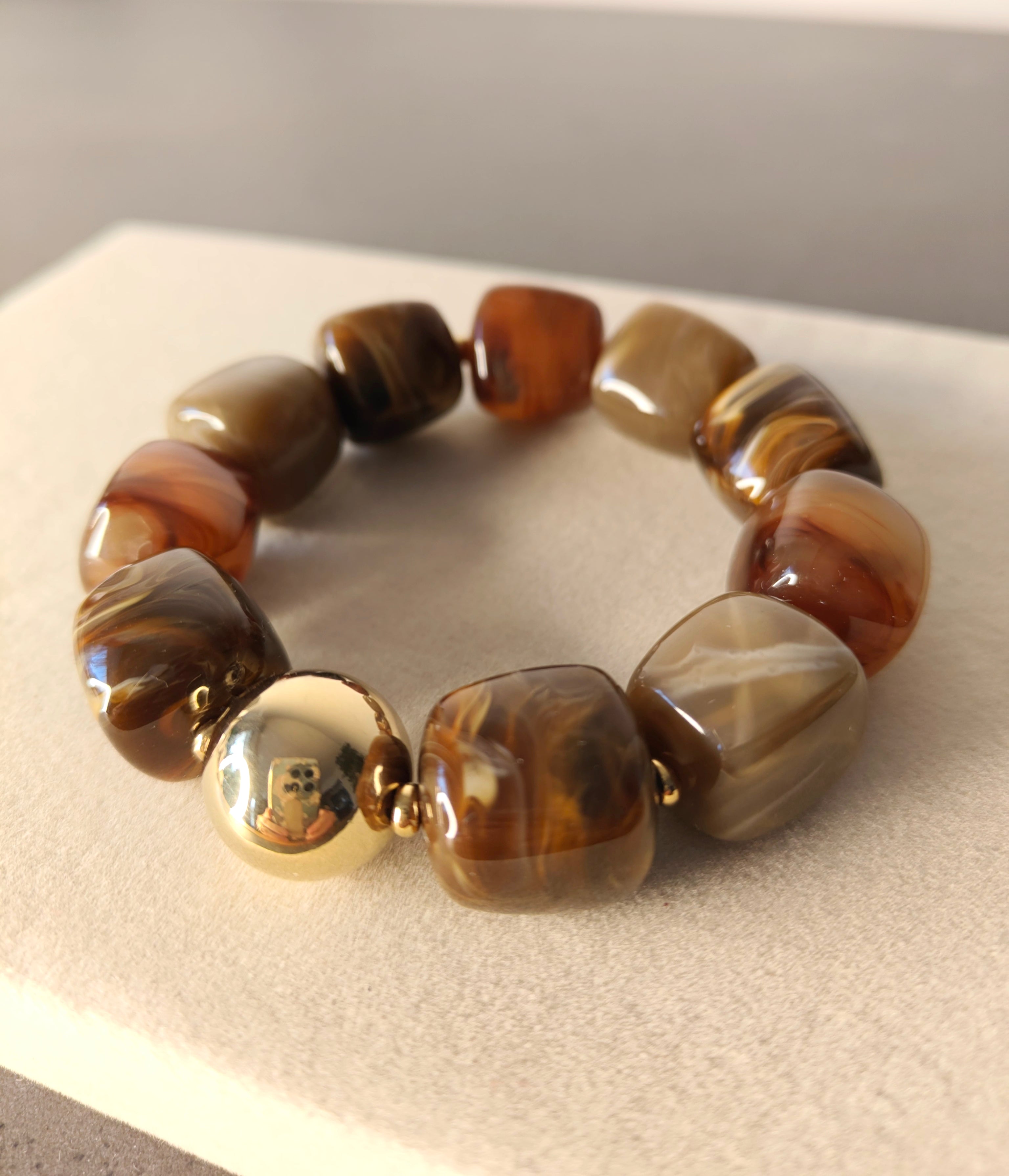 Bracelet cubique marbré