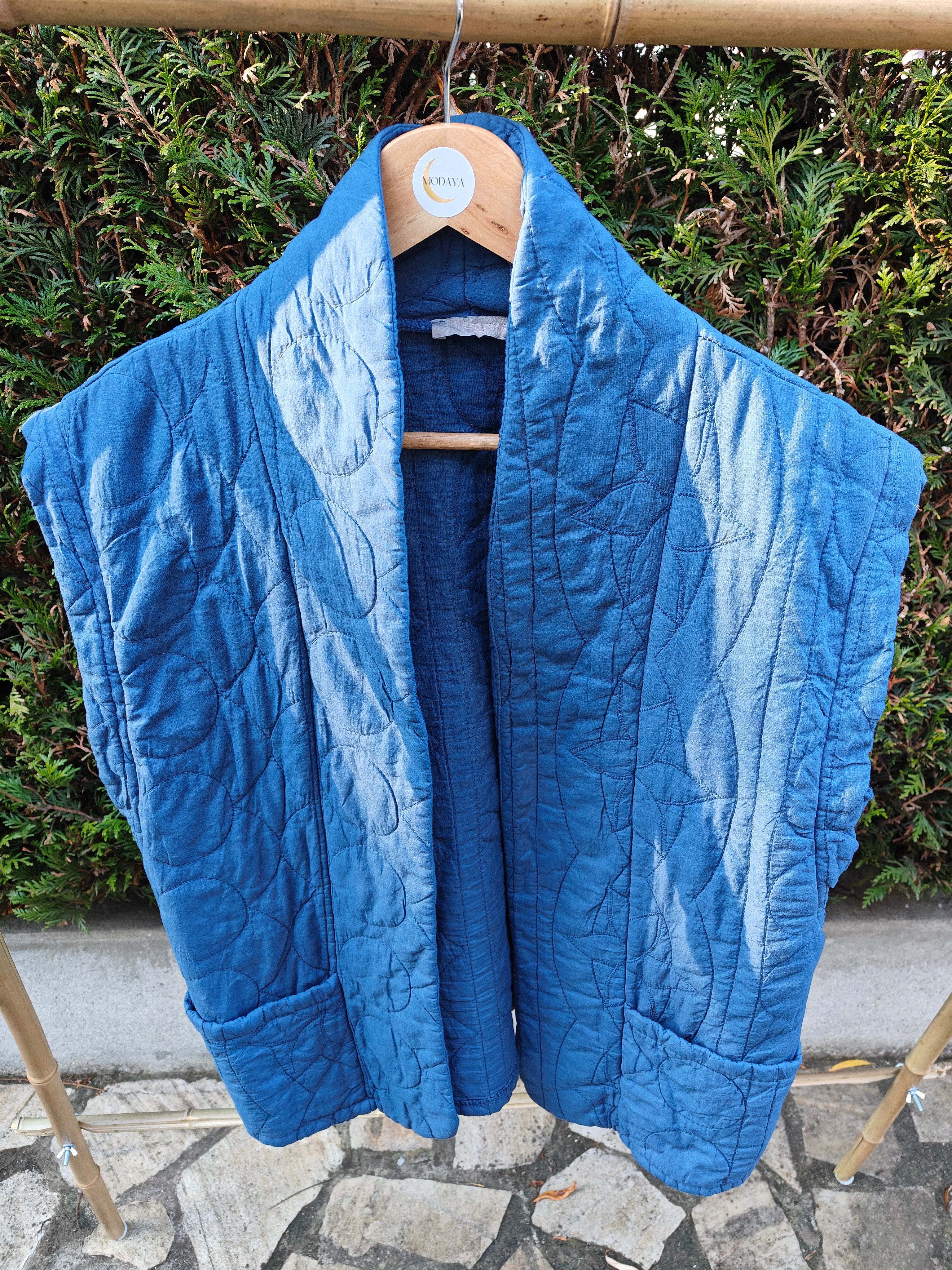 Gilet en coton sans manches matelassé