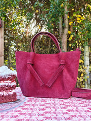 Sac cuir bordeaux