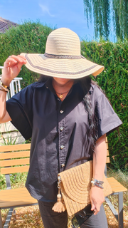 Chemise oversize noir profond
