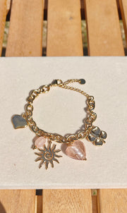 Bracelet Charms Pink Summer
