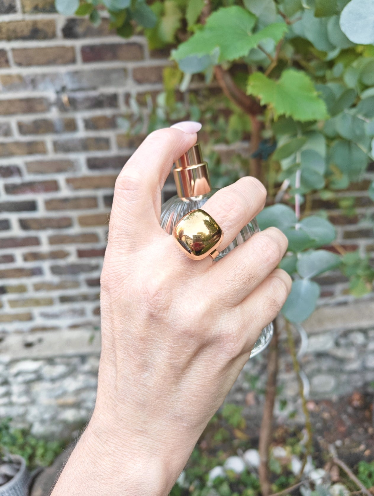Bague Golden Cube