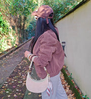 Veste suedine marron