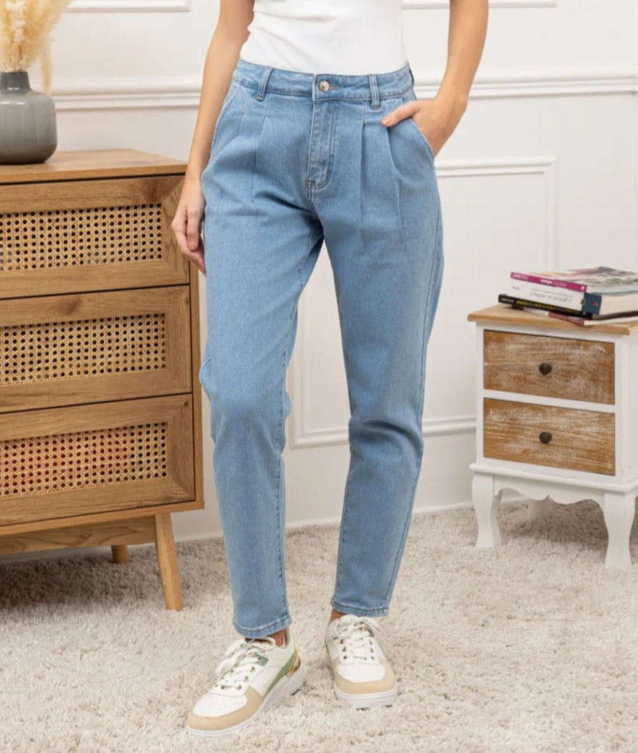 Jean Mom bleu