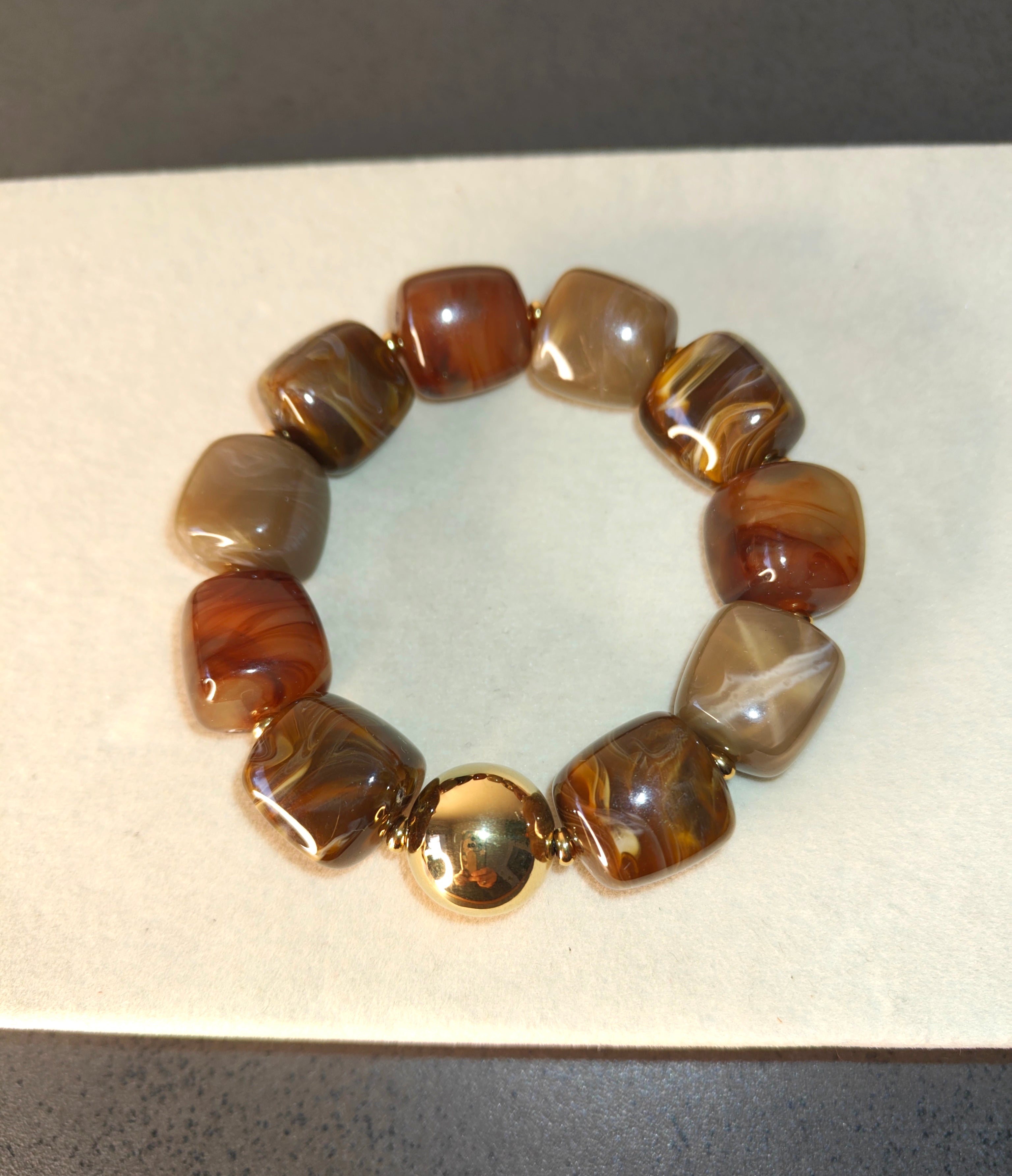 Bracelet cubique marbré