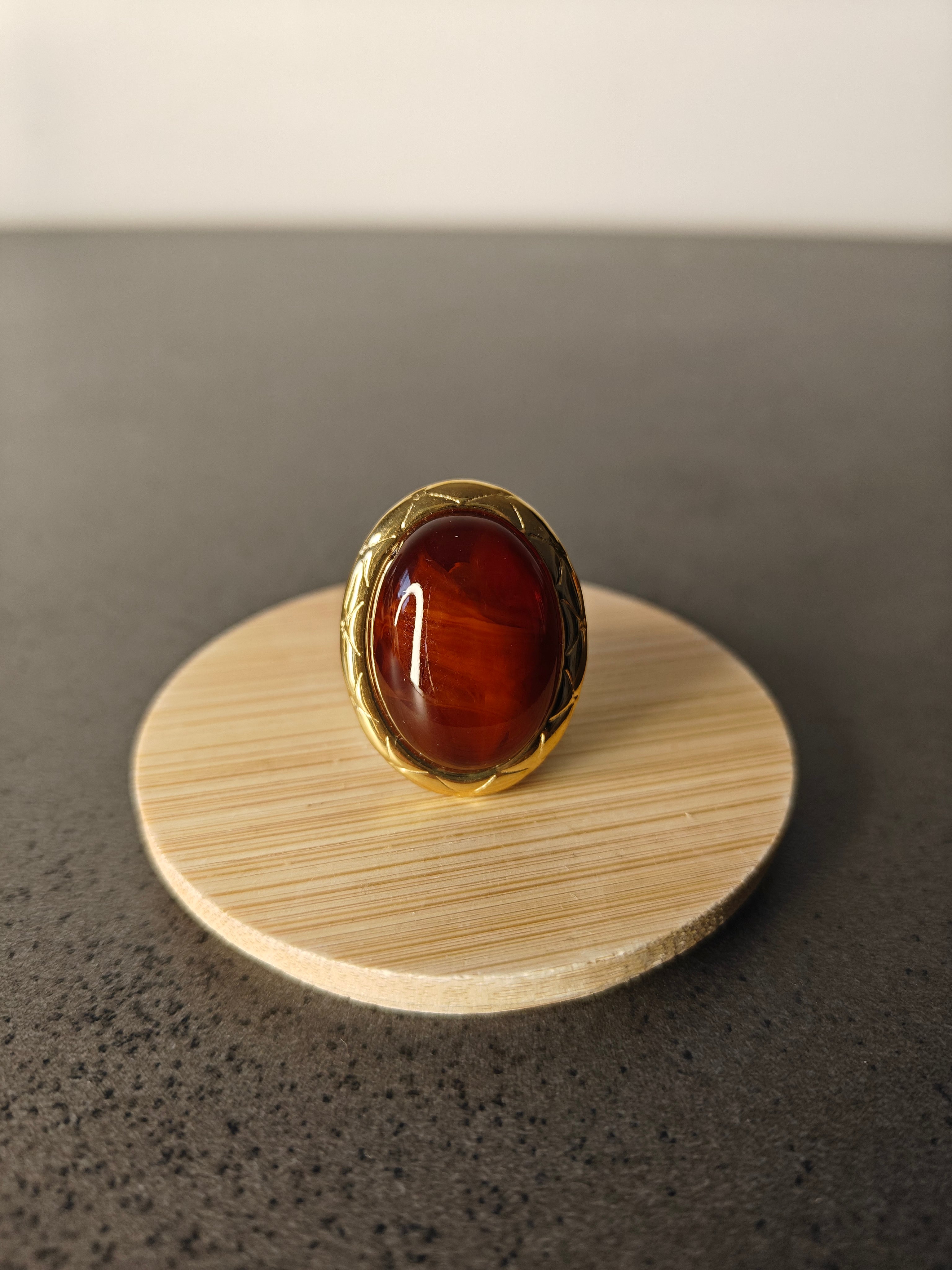 Bague héritage ambré