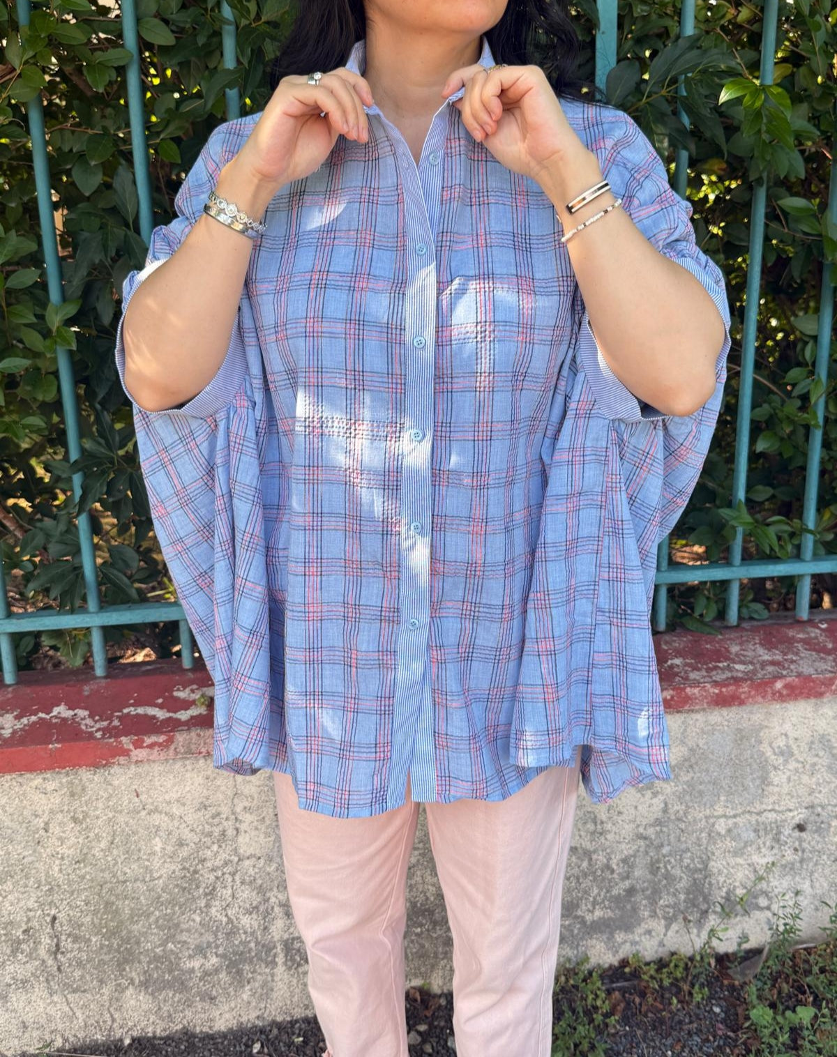 Chemise à carreaux oversize