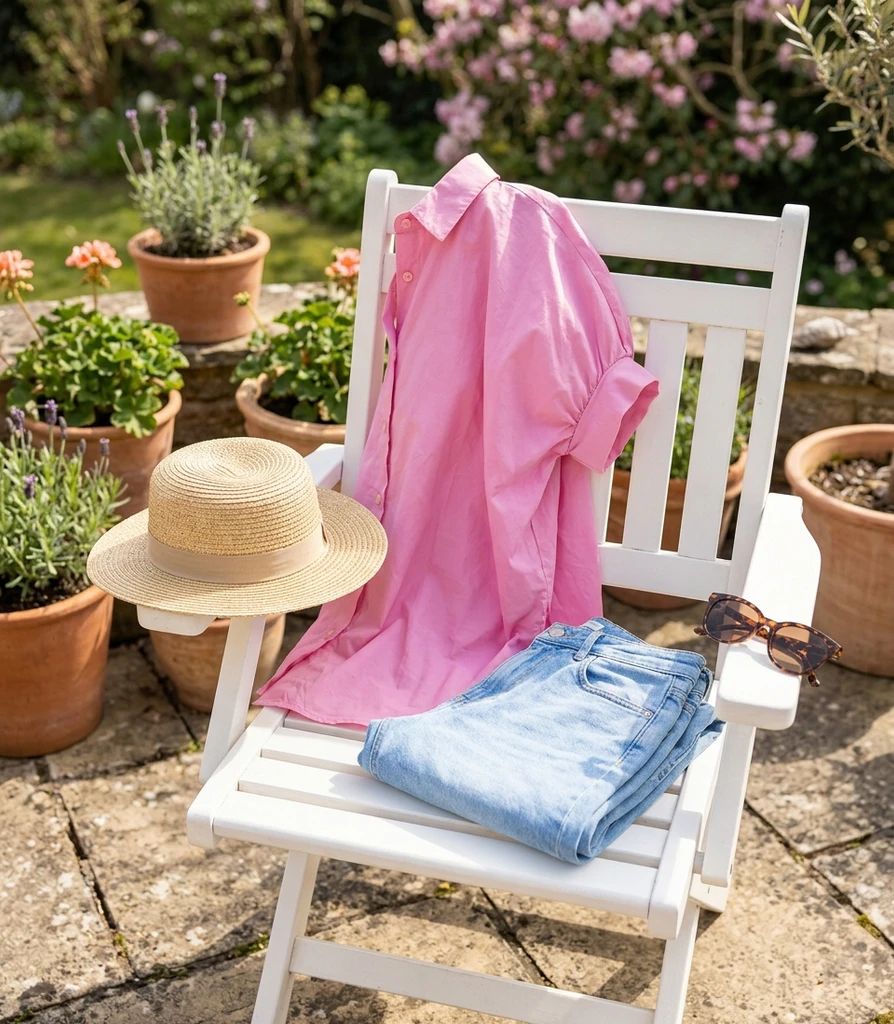 Chemise rose oversize