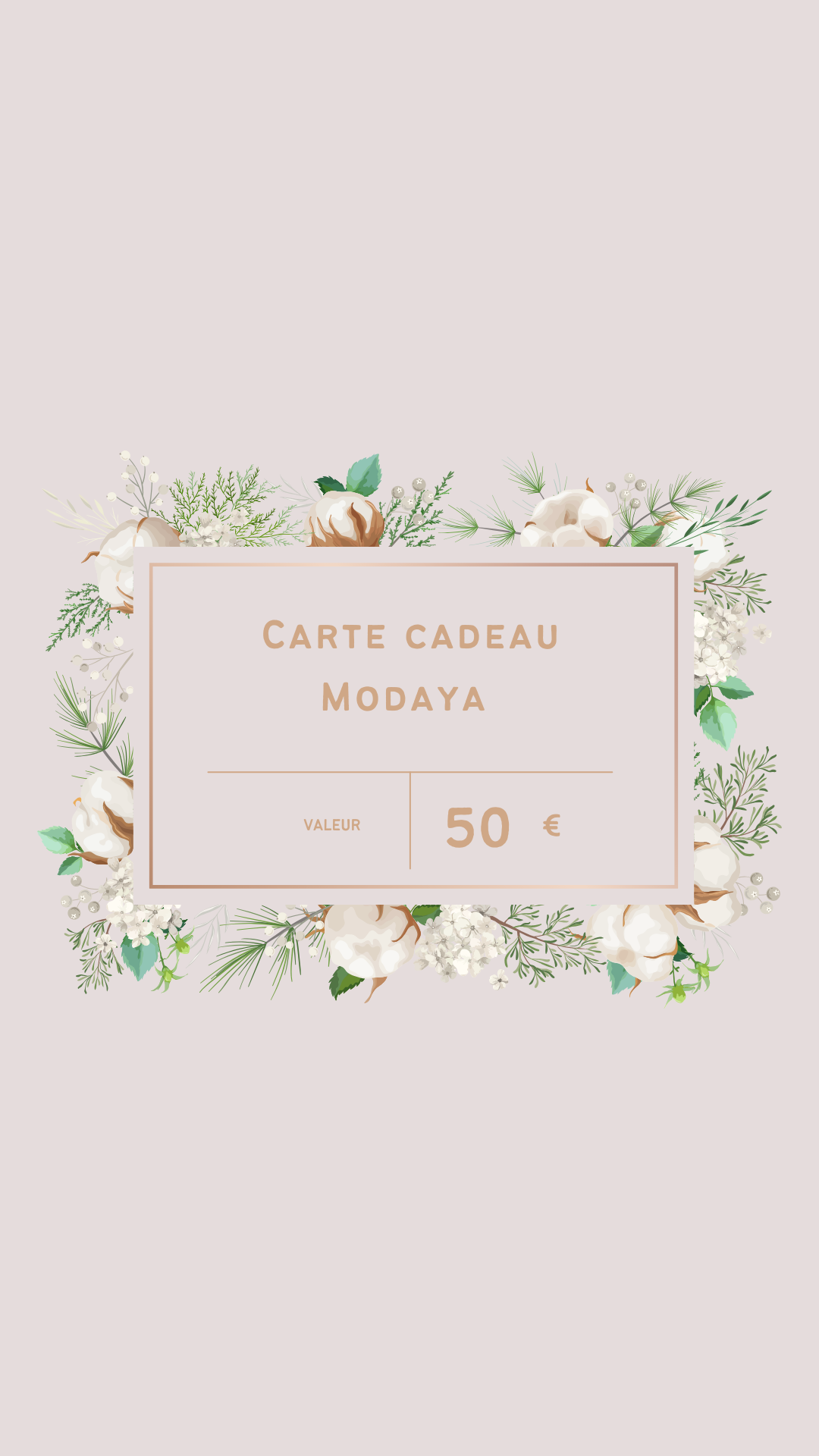 Carte cadeau Modaya 50€
