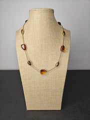 Collier organique ambre