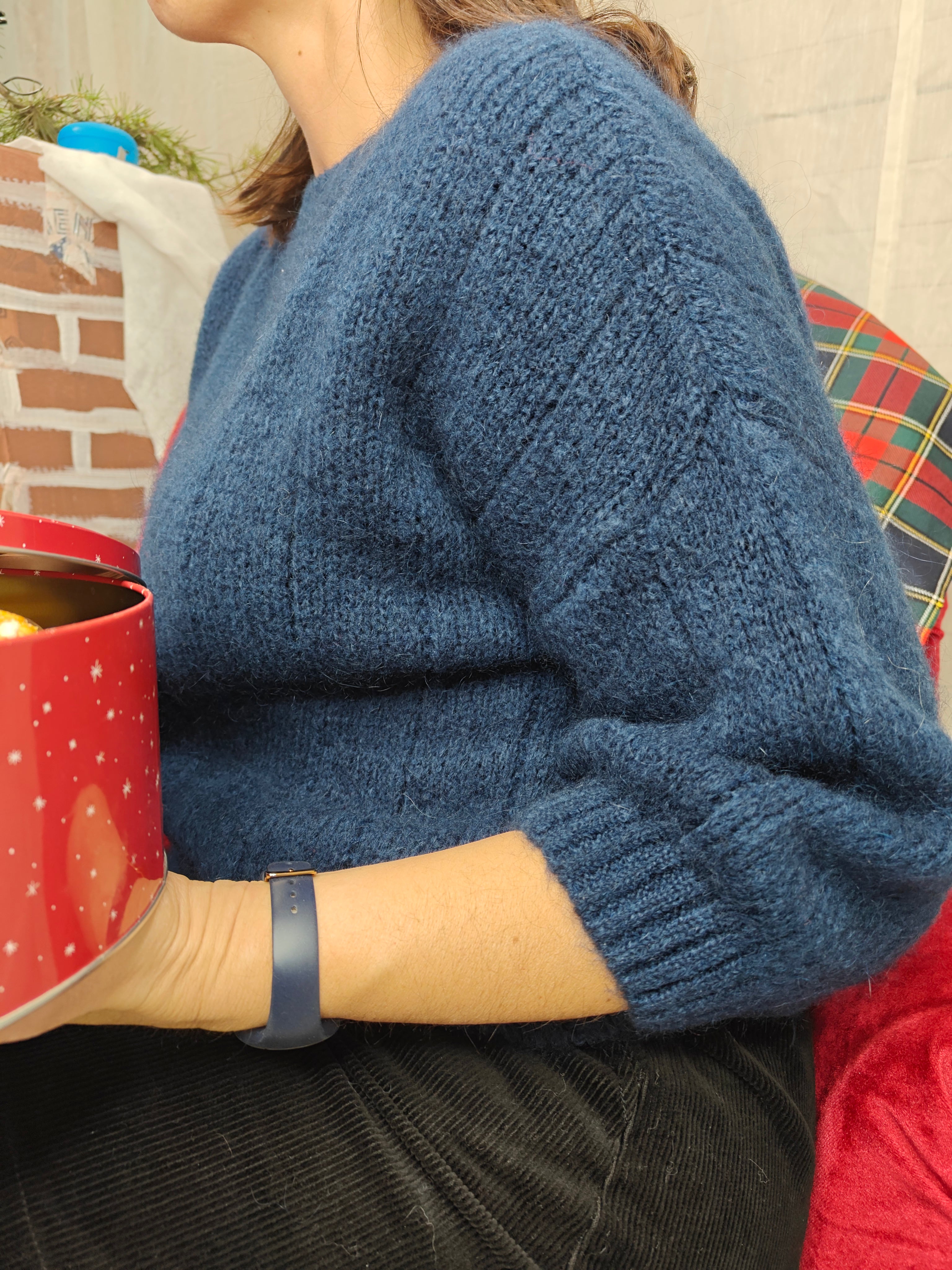 Pull marine manches 3/4