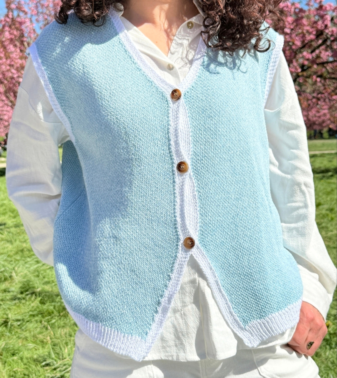 Cardigan bleu ciel
