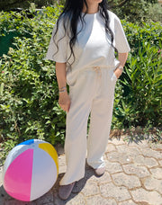 Ensemble jogging blanc