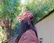 Casquette suédine marron