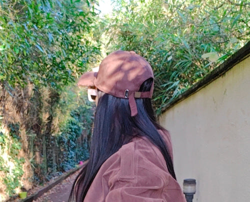 Casquette suédine marron